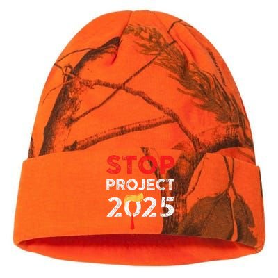 Stop Project 2025 TrumpS Project Anti Trump Funny Gift Kati Licensed 12" Camo Beanie