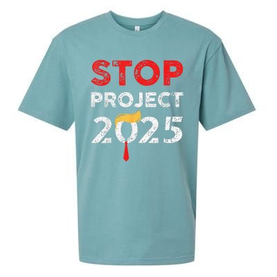 Stop Project 2025 TrumpS Project Anti Trump Funny Gift Sueded Cloud Jersey T-Shirt