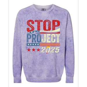 Stop Project 2025 Flag Usa Colorblast Crewneck Sweatshirt