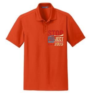 Stop Project 2025 Flag Usa Dry Zone Grid Polo