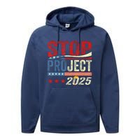 Stop Project 2025 Flag Usa Performance Fleece Hoodie