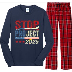 Stop Project 2025 Flag Usa Long Sleeve Pajama Set