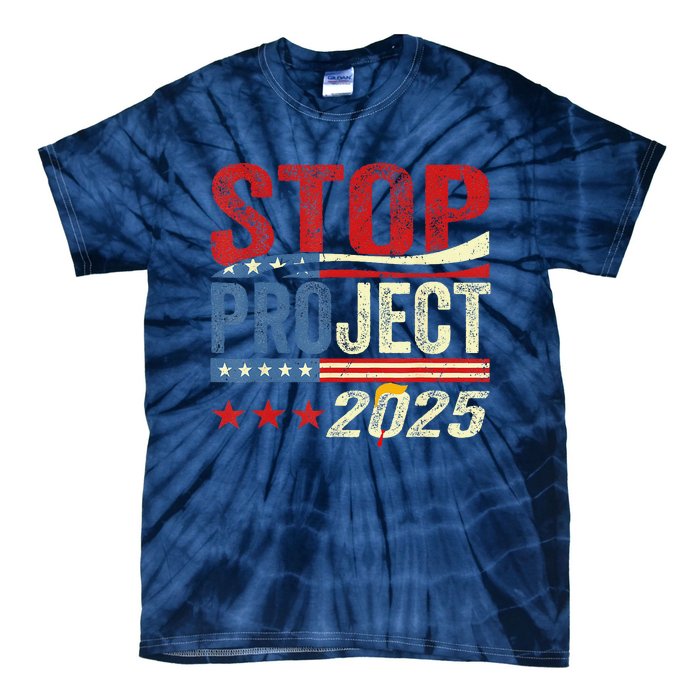 Stop Project 2025 Flag Usa Tie-Dye T-Shirt