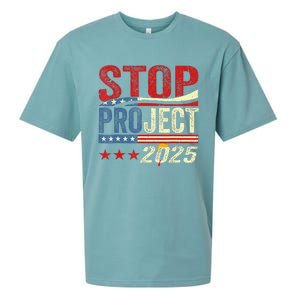 Stop Project 2025 Flag Usa Sueded Cloud Jersey T-Shirt