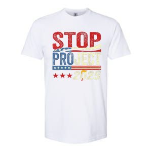 Stop Project 2025 Flag Usa Softstyle CVC T-Shirt