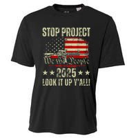 Stop Project 2025 Look It Up Y’All Vintage American Flag Cooling Performance Crew T-Shirt