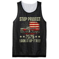 Stop Project 2025 Look It Up Y’All Vintage American Flag Mesh Reversible Basketball Jersey Tank