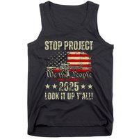 Stop Project 2025 Look It Up Y’All Vintage American Flag Tank Top