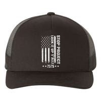 Stop Project 2025 Look It Up Y’All Vintage American Flag Yupoong Adult 5-Panel Trucker Hat