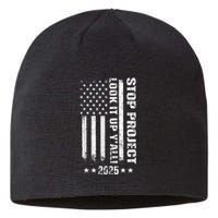 Stop Project 2025 Look It Up Y’All Vintage American Flag Sustainable Beanie