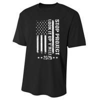 Stop Project 2025 Look It Up Y’All Vintage American Flag Performance Sprint T-Shirt