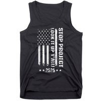 Stop Project 2025 Look It Up Y’All Vintage American Flag Tank Top