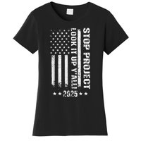 Stop Project 2025 Look It Up Y’All Vintage American Flag Women's T-Shirt