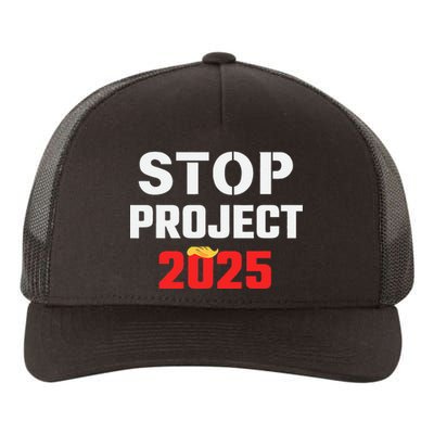 Stop Project 2025 Anti Project 2025 Vote Democrat Harris Yupoong Adult 5-Panel Trucker Hat