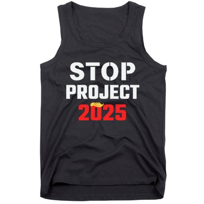 Stop Project 2025 Anti Project 2025 Vote Democrat Harris Tank Top