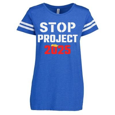 Stop Project 2025 Anti Project 2025 Vote Democrat Harris Enza Ladies Jersey Football T-Shirt