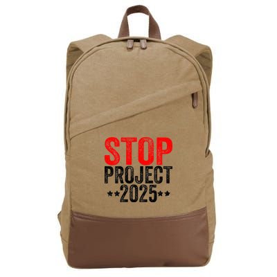Stop Project 2025 Cotton Canvas Backpack