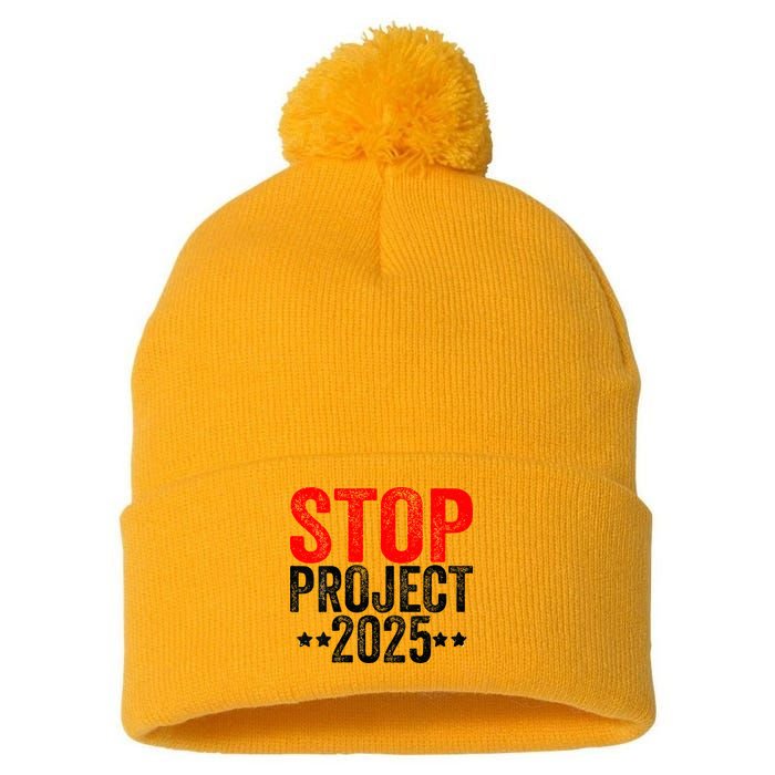 Stop Project 2025 Pom Pom 12in Knit Beanie
