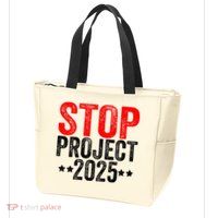 Stop Project 2025 Zip Tote Bag