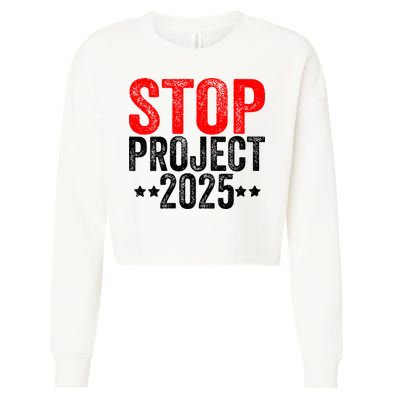 Stop Project 2025 Cropped Pullover Crew