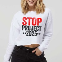 Stop Project 2025 Cropped Pullover Crew