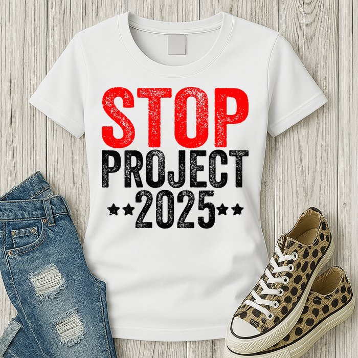 Stop Project 2025 Womens T-Shirt