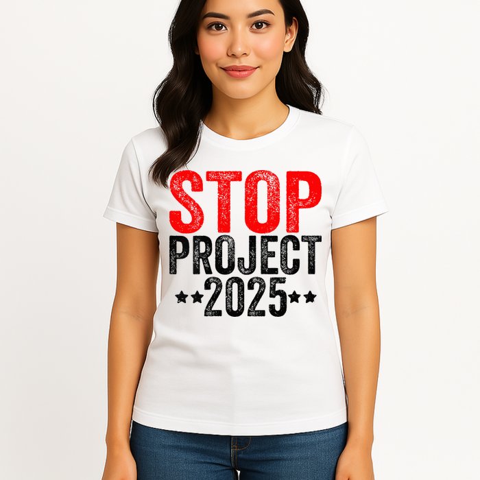 Stop Project 2025 Womens T-Shirt