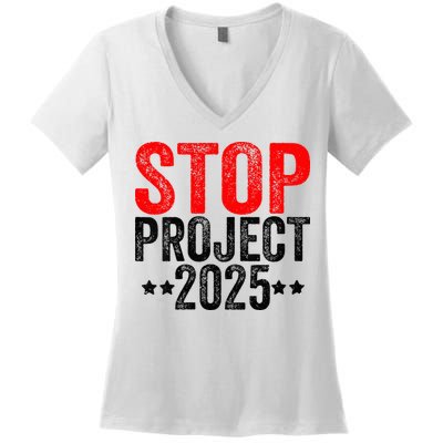 Stop Project 2025 Women's V-Neck T-Shirt