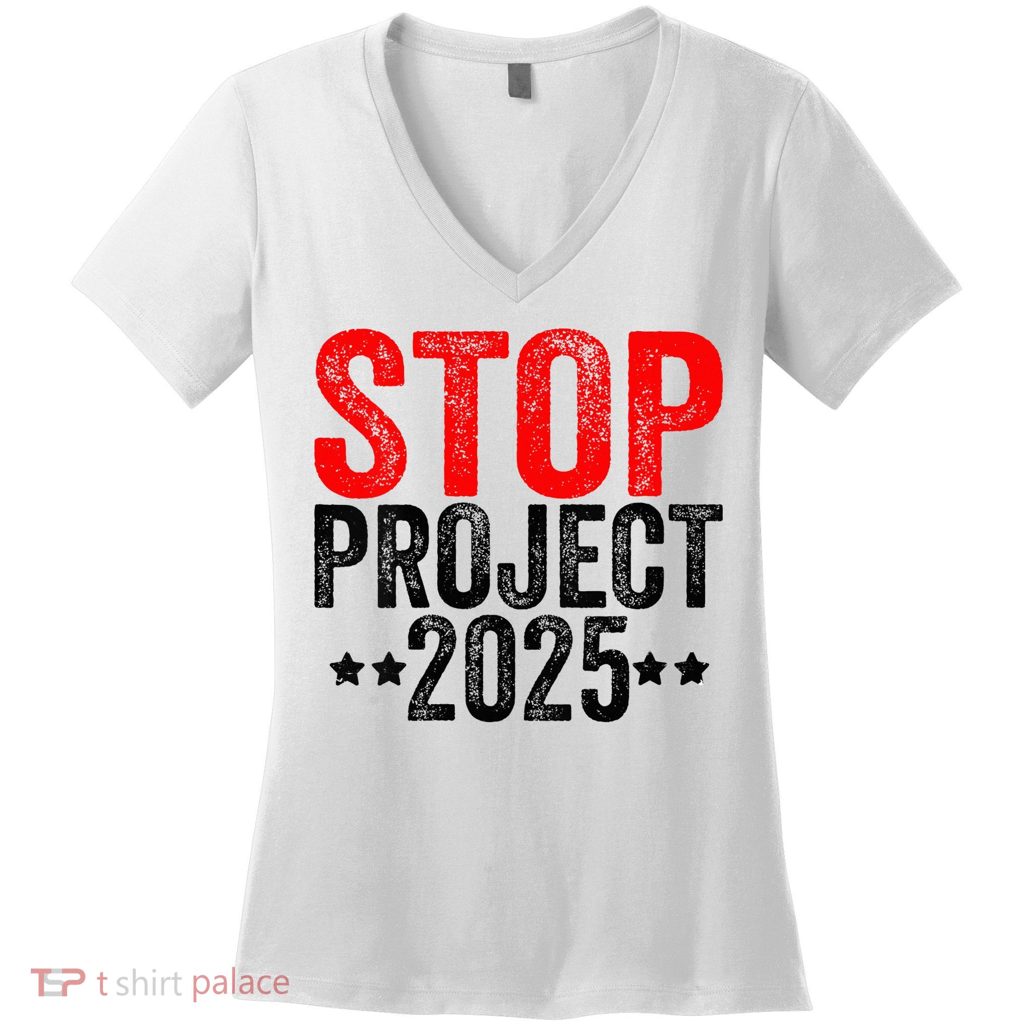 Stop Project 2025 Women's V-Neck T-Shirt