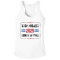 Stop Project 2025 Pro Democracy Anti Trump Election 2024 Ladies PosiCharge Competitor Racerback Tank