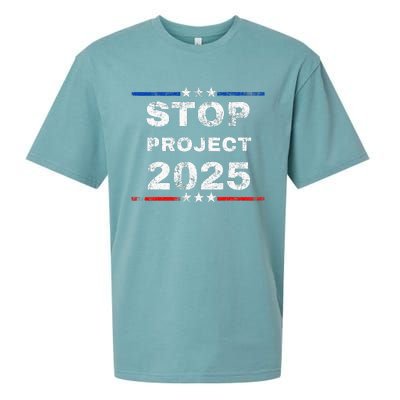 Stop Project 2025 TrumpS Project Anti Trump Funny Sueded Cloud Jersey T-Shirt