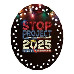 Stop Project 2025 Look It Up Y’All Ceramic Oval Ornament