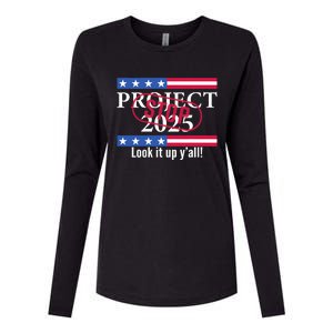 Stop Project 2025 Look It Up Y’All Anti Trump Womens Cotton Relaxed Long Sleeve T-Shirt