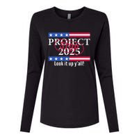 Stop Project 2025 Look It Up Y’All Anti Trump Womens Cotton Relaxed Long Sleeve T-Shirt