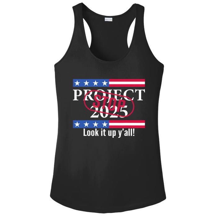 Stop Project 2025 Look It Up Y’All Anti Trump Ladies PosiCharge Competitor Racerback Tank