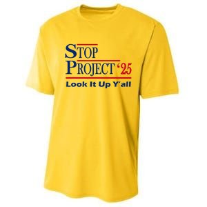 Stop Project 2025 Look It Up Y’All Funny Performance Sprint T-Shirt