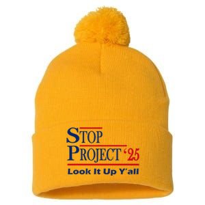 Stop Project 2025 Look It Up Y’All Funny Pom Pom 12in Knit Beanie