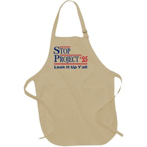 Stop Project 2025 Look It Up Y’All Funny Full-Length Apron With Pockets