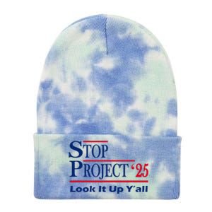 Stop Project 2025 Look It Up Y’All Funny Tie Dye 12in Knit Beanie