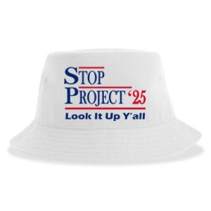 Stop Project 2025 Look It Up Y’All Funny Sustainable Bucket Hat