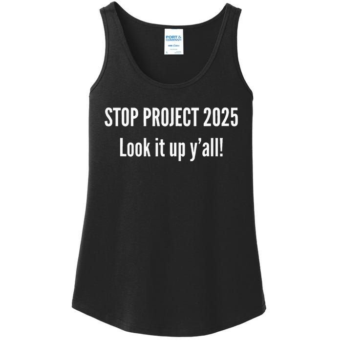 Stop Project 2025 Look It Up Y’All Ladies Essential Tank