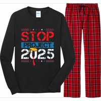 Stop Project 2025 Trumps Project Anti Trump Long Sleeve Pajama Set