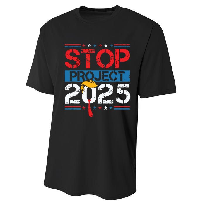 Stop Project 2025 Trumps Project Anti Trump Performance Sprint T-Shirt