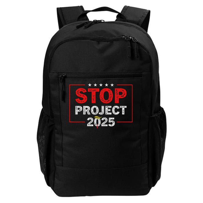 Stop Project 2025 Usa Flag Election 2024 Design Daily Commute Backpack