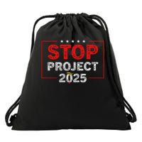 Stop Project 2025 Usa Flag Election 2024 Design Drawstring Bag