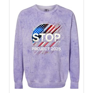 Stop Project 2025 Flag Usa Colorblast Crewneck Sweatshirt