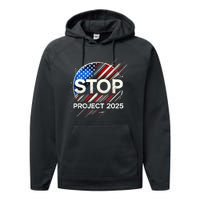 Stop Project 2025 Flag Usa Performance Fleece Hoodie