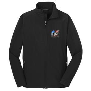 Stop Project 2025 Flag Usa Core Soft Shell Jacket