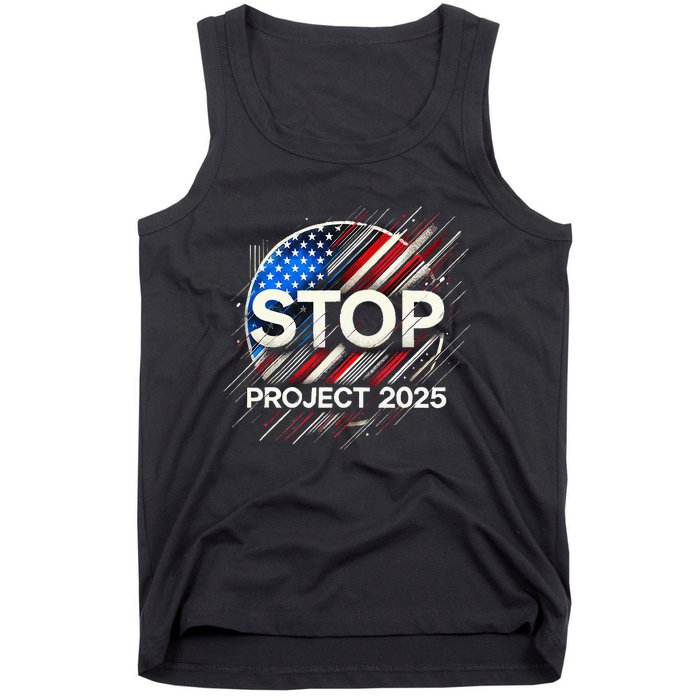 Stop Project 2025 Flag Usa Tank Top