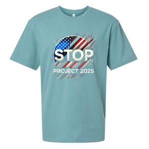 Stop Project 2025 Flag Usa Sueded Cloud Jersey T-Shirt